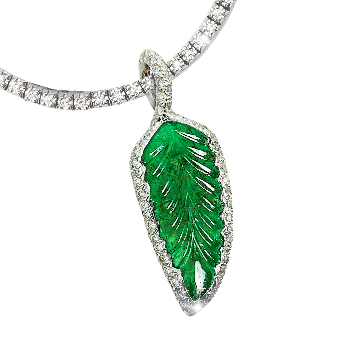 Pendentif "Feuille du vent"